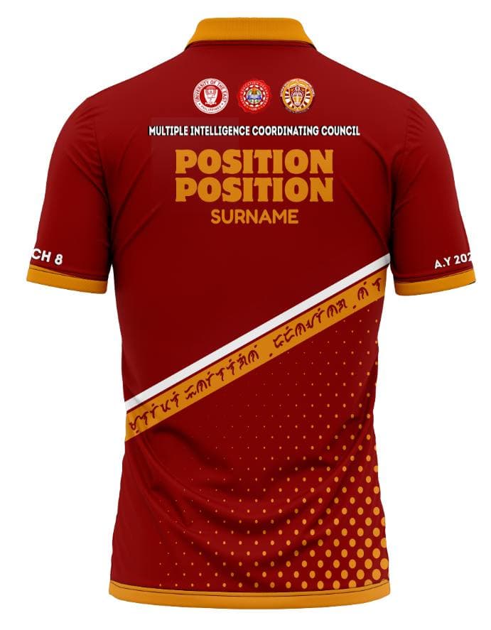 Maroon gold MICC jersey back